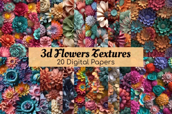 3D Flowers Textures Floral Digital Paper: A Versatile Asset for Creative Projects