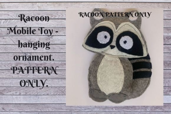 Creating Safari Animal Hanging Ornaments with PATTERN ONLY Racoon Easy Sewing