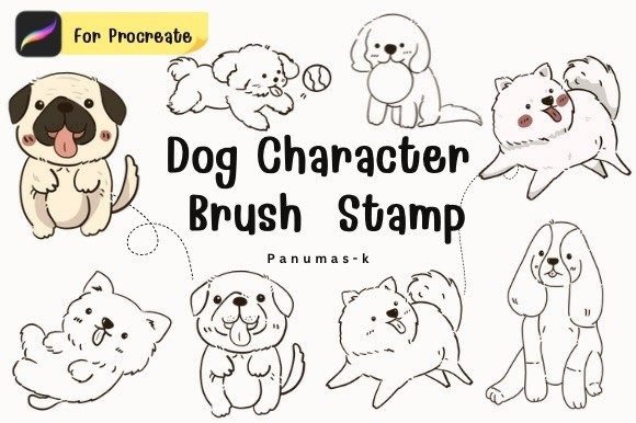 Doodle Dog Brush Stamp: A Creative Tool for Procreate Artists