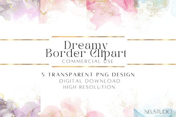 Dreamy Watercolor Borders Bundle: A Versatile Tool for Creative Designers