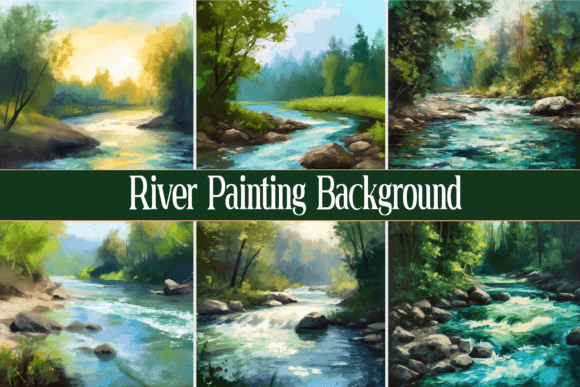 Enhance Your Digital Projects with River Painting Backgrounds