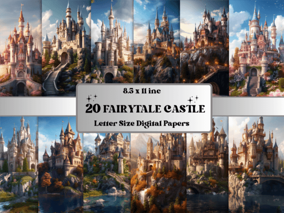Fantasy Fairytale Castle Digital Paper: A Magical Resource for Creatives