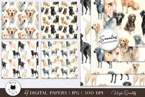 Labrador Seamless Dog Digital Paper Set: A Versatile Tool for Creative Projects
