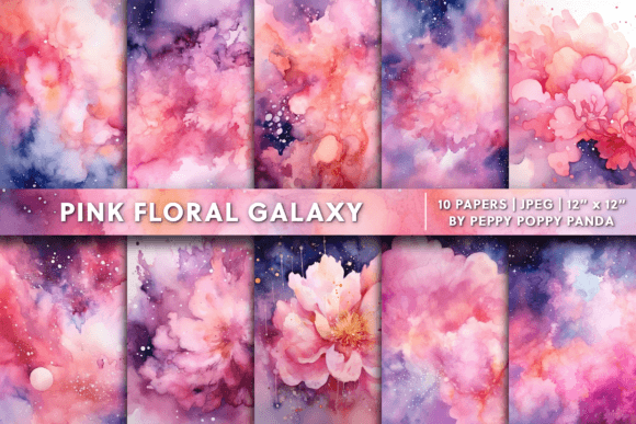 Pink Floral Galaxy Background Texture: A Versatile Design Asset for Creative Projects