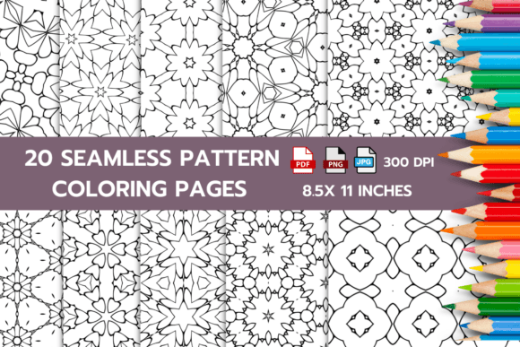 Seamless Pattern Coloring Pages