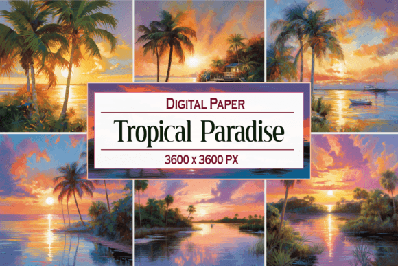 Tropical Paradise Backgrounds for Your Online Projects