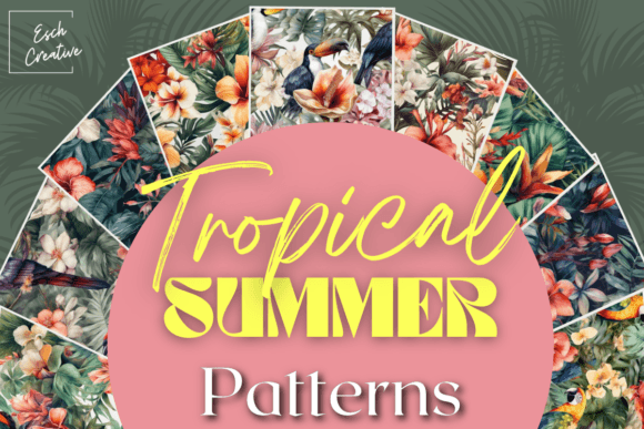 Tropical Summer Flower Backgrounds: Elevating Design with Vibrant Flair