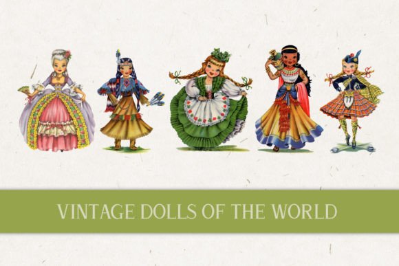 Vintage Dolls from Around the World III: A Global Collection of Adorable Clip Art