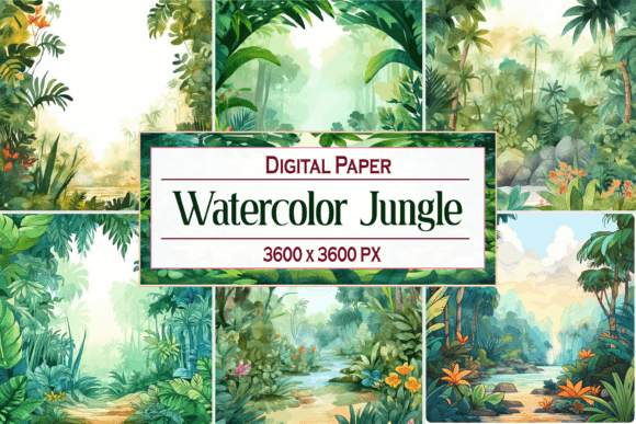 Watercolor Jungle: Elevating Your Digital Projects with Nature-Inspired Art